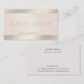 Carte De Visite Elégant luxe perle or lumineux (Devant / Derrière)