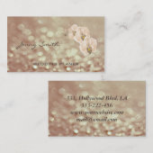 Carte De Visite Élégant luxe professionnel chic orchidée bokeh (Devant / Derrière)