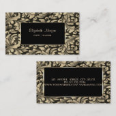 Carte De Visite Elégant Luxe Professionnel Flèches Or, Cadre (Devant / Derrière)
