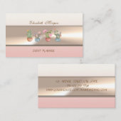 Carte De Visite Elégant Luxe Professionnel Succulents (Devant / Derrière)