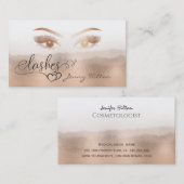 Carte De Visite Élégant luxe rose en or éclats (Devant / Derrière)