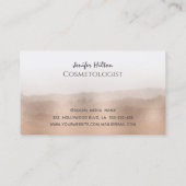 Carte De Visite Élégant luxe rose en or éclats (Dos)