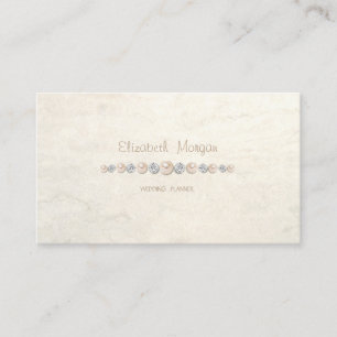Carte De Visite Élégant Luxe Simple,Diamants,Perles