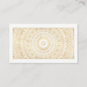 Carte De Visite Elégant Luxe White Gold Mandala Professional (Dos)