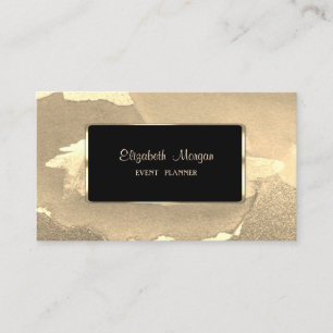 Carte De Visite Élégant Luxueux Élégant,Cadre Noir Abstrait