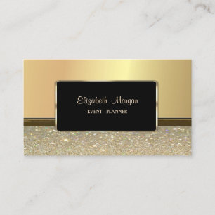 Carte De Visite Élégant Luxueux Élégant, Paillettes Faux Or