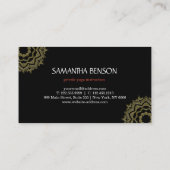 Carte De Visite Élégant luxueux Mandala Lotus Logo Yoga Instructeu (Dos)