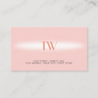 Élégant Luxueux Moderne Rose Pâle Monogrammé