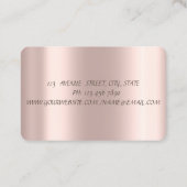 Carte De Visite Elégant Luxury Gold Swirls Rose Gold (Dos)