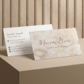 Carte De Visite Elegant Luxury Modern Professional Floral QR Code