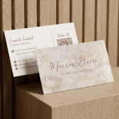 Carte De Visite Elegant Luxury Modern Professional Floral QR Code