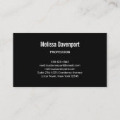 Carte De Visite Elegant Magenta Rose Floral Bouquet (Dos)