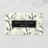 Carte De Visite Elégant Magnolia Botanical Next Nomination (Devant)