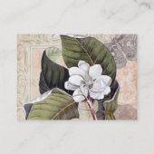 Carte De Visite Elégant Magnolia Collage Jardin Vintage (Dos)