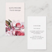Carte De Visite Élégant Magnolias (Devant / Derrière)