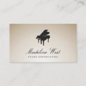 Carte De Visite Élégant maître de piano doré (Devant)