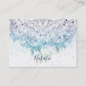 Carte De Visite Elégant mandala floral et confetti image (Devant)