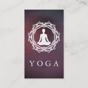Carte De Visite Élégant Mandala Logo Yoga Soigner la santé