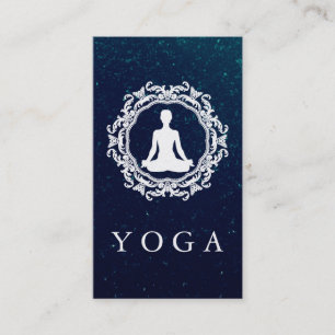 Carte De Visite Élégant Mandala Logo Yoga Soigner la santé