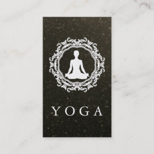 Carte De Visite Élégant Mandala Logo Yoga Soigner la santé