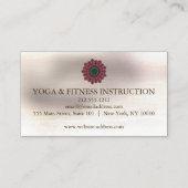 Carte De Visite Élégant Mandala Lotus Flower Logo Yoga Instructeur (Dos)