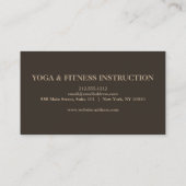 Carte De Visite Élégant Mandala Lotus Flower Logo Yoga Instructeur (Dos)