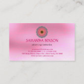 Carte De Visite Élégant Mandala Lotus Logo Yoga Instructeur (Dos)