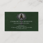 Carte De Visite Élégant Mandala Namaste Yoga Logo Art (Dos)
