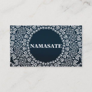 Carte De Visite Élégant Mandala Namaste Yoga Logo Art