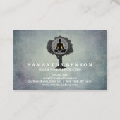 Carte De Visite Élégant Mandala Yoga Pose Arbre Logo Art (Dos)