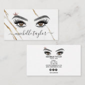 Carte De Visite Elégant maquillage artiste beauté Lash Extension o (Devant / Derrière)