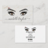 Carte De Visite Elégant maquillage artiste beauté Lash Extension o (Devant / Derrière)