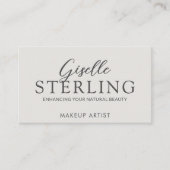 Carte De Visite Elégant maquillage Artiste Luxe Script moderne (Devant)