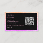 Carte De Visite Élégant maquillage de cheveux blonde (Dos)