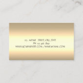 Carte De Visite Élégant maquillage de fleurs Lotus Parties scintil (Dos)