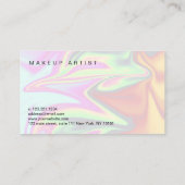 Carte De Visite Élégant maquillage holographique élégant et modern (Dos)