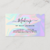 Carte De Visite Élégant maquillage holographique élégant et modern (Dos)