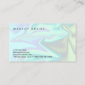 Carte De Visite Élégant maquillage holographique élégant et modern (Dos)