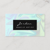 Carte De Visite Élégant maquillage holographique élégant et modern (Devant)