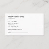 Carte De Visite Élégant maquillage Parties scintillant rose et or (Dos)