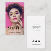 Carte De Visite Élégant maquillage photo intégrale Artiste (Devant / Derrière)