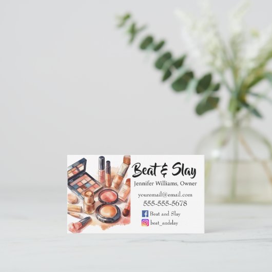 Carte De Visite Élégant maquilleur (Debout devant)