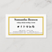 Carte De Visite Elégant maquilleur Faux Parties scintillant Chic L (Dos)