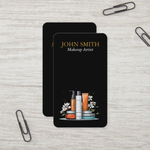Carte De Visite Élégant maquilleur minimaliste moderne