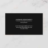 Carte De Visite Elegant Marble Black and White Event Planner (Dos)