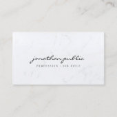 Carte De Visite Elegant Marble Template Script Luxury Profile (Devant)