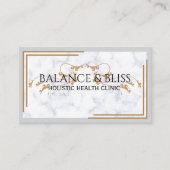 Carte De Visite Élégant Marble Wellness Coaching Professionnel (Devant)