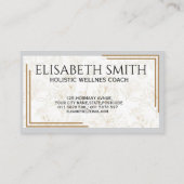 Carte De Visite Élégant Marble Wellness Coaching Professionnel (Dos)
