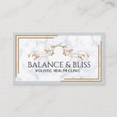 Carte De Visite Élégant Marble Wellness Coaching Professionnel (Devant)