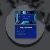 Carte De Visite Élégant marbre Agate bleu foncé or torse